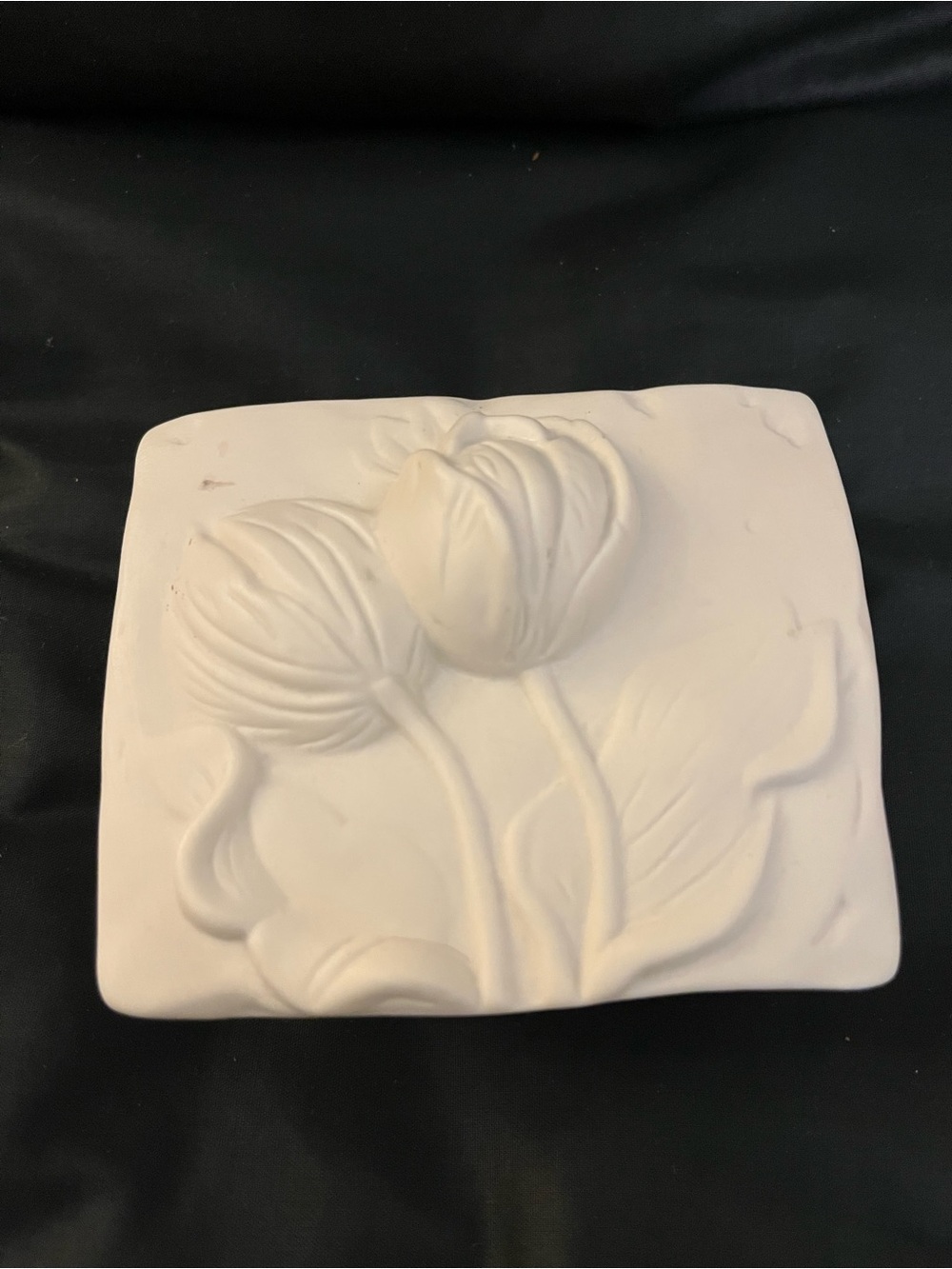 PM051026 White Floral Ceramic Trinket Box - Home Accents Decor